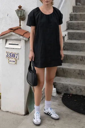 100% LINEN BOXY MINI DRESS