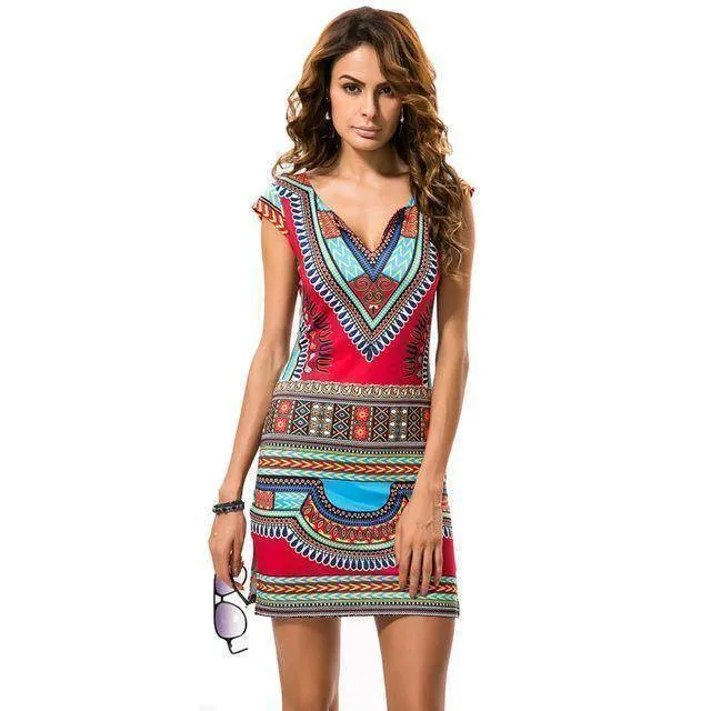 African Dashiki, Boho, Long Shirt / Short Dress