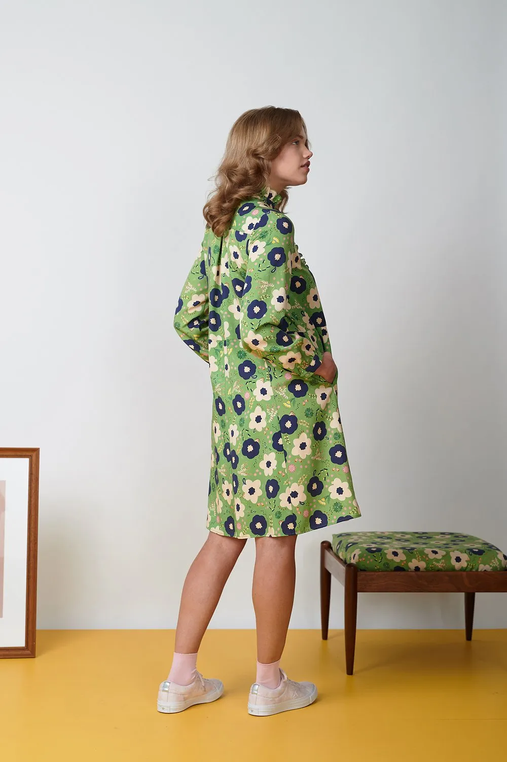 Austin Dress - Green Floral