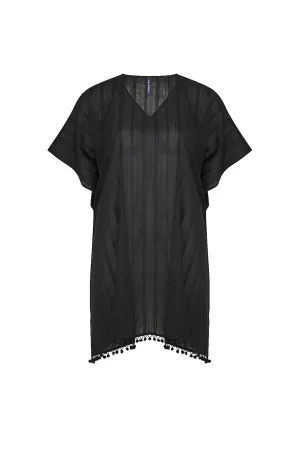 Black Cotton Kaftan