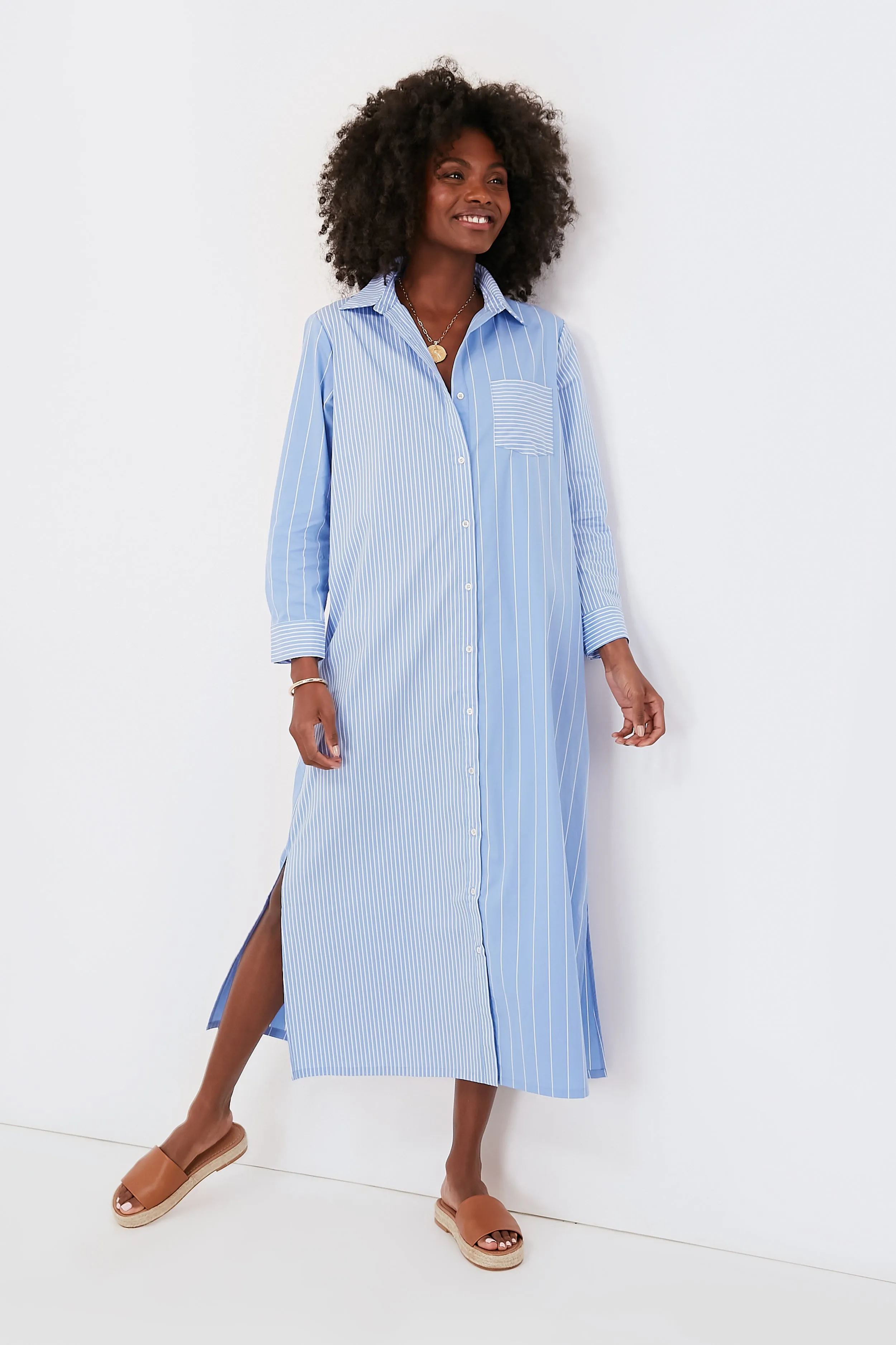 Blue Stripe Chessie Dress