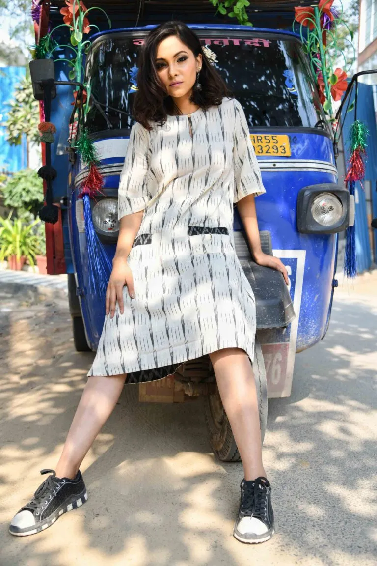 Classic Chic Ikat Cotton Dress