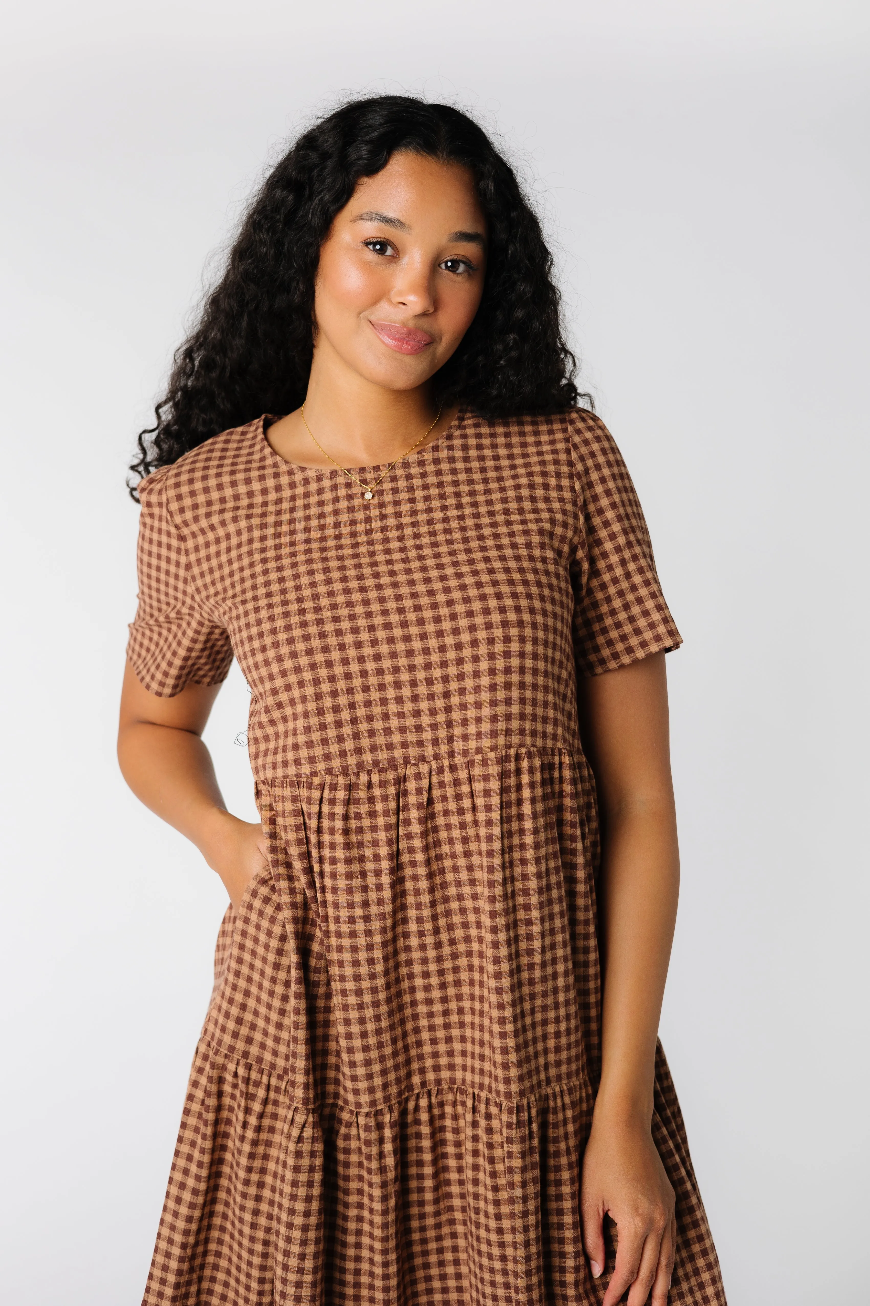 Dawn Gingham Tiered Dress