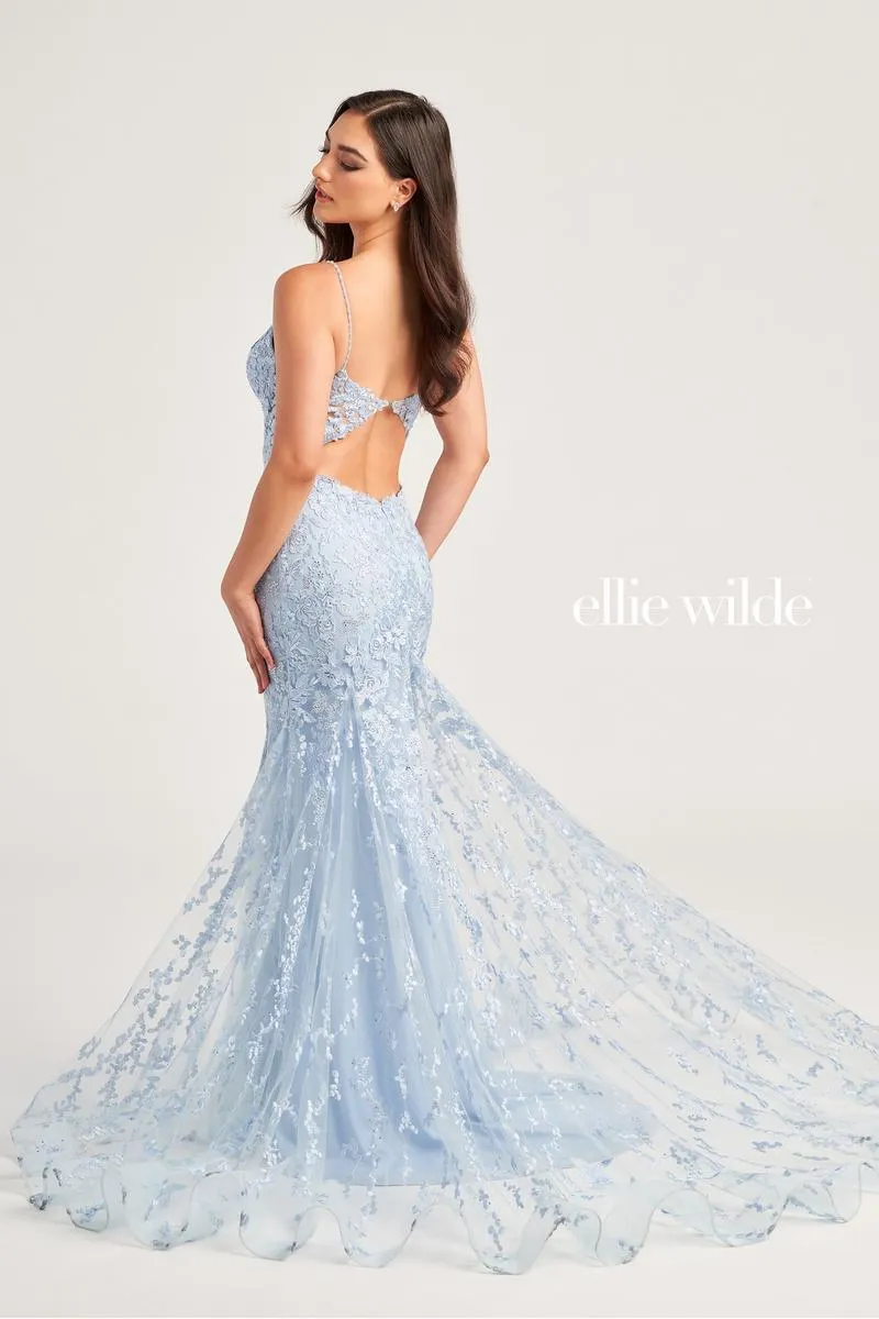 Ellie Wilde Mermaid Lace Prom Dress EW35221