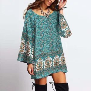 Floral Bohemian Oversized Mini Dress