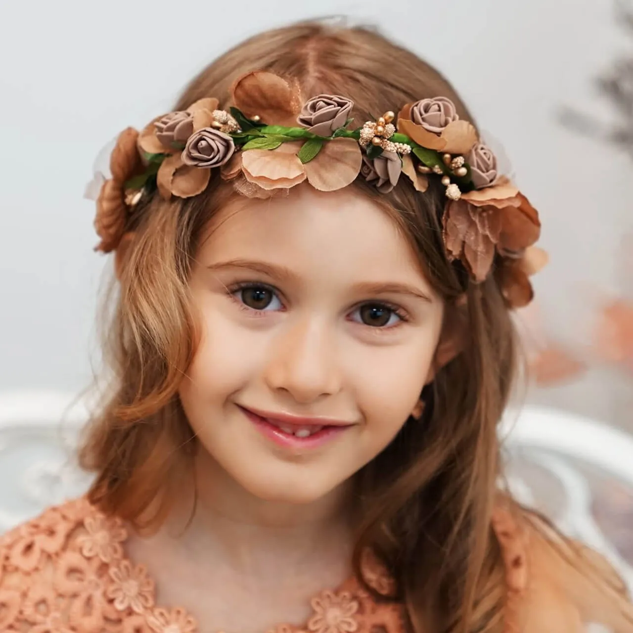 Garden of Dainty Buds Headband - Chocolate