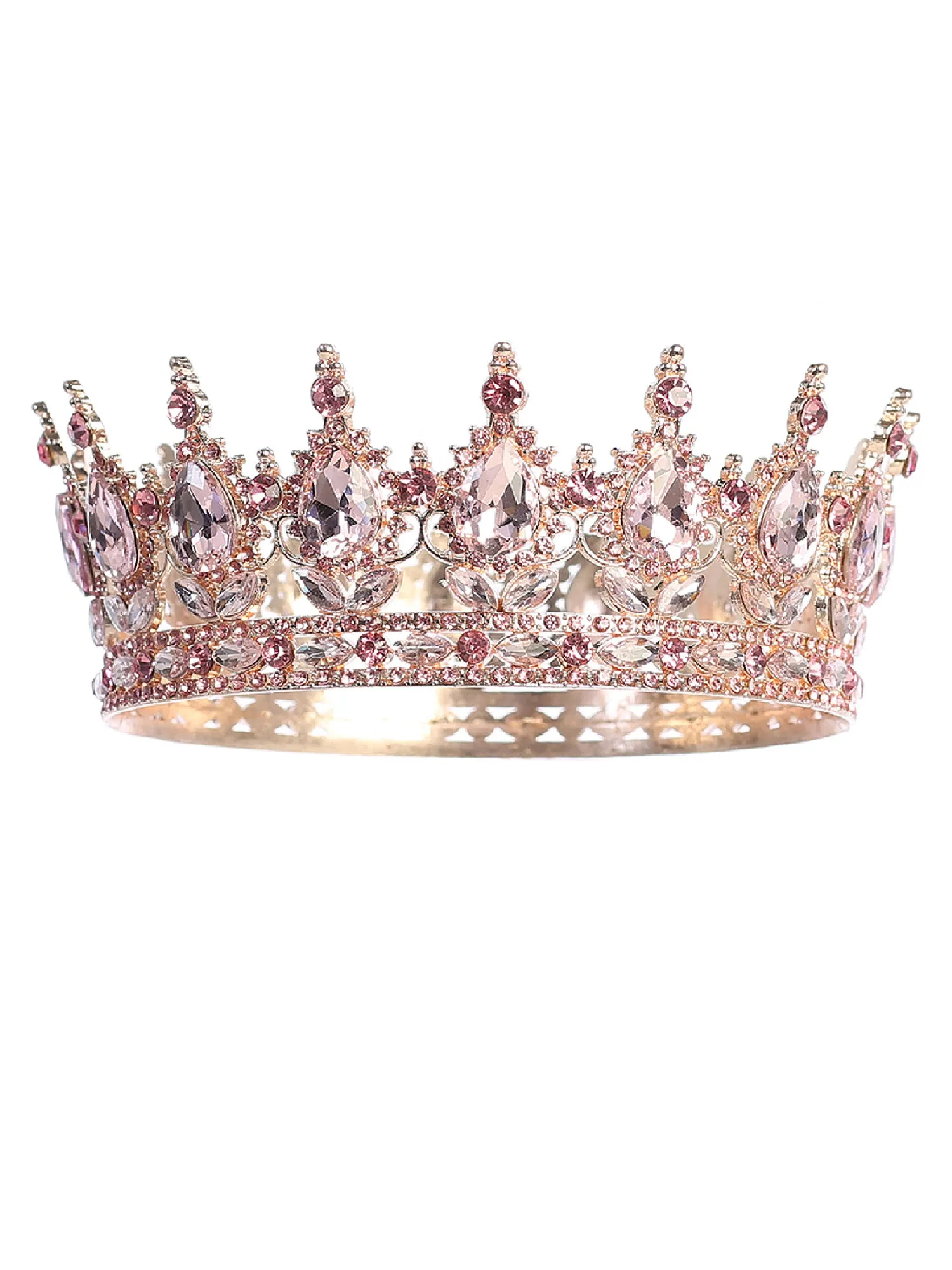 Girls Multi Color Oversized Crystal Royal Wedding Pageant Tiara