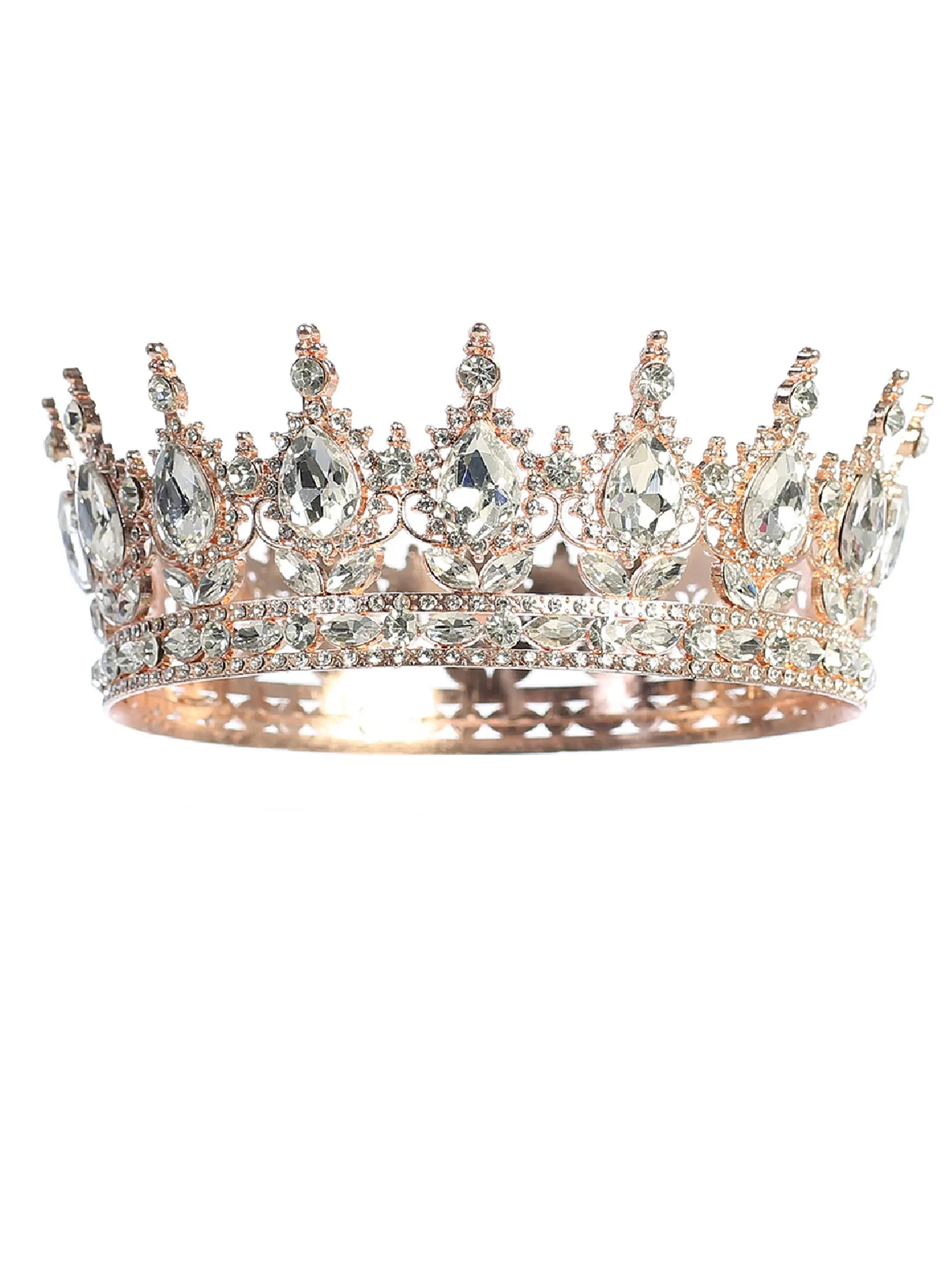 Girls Multi Color Oversized Crystal Royal Wedding Pageant Tiara