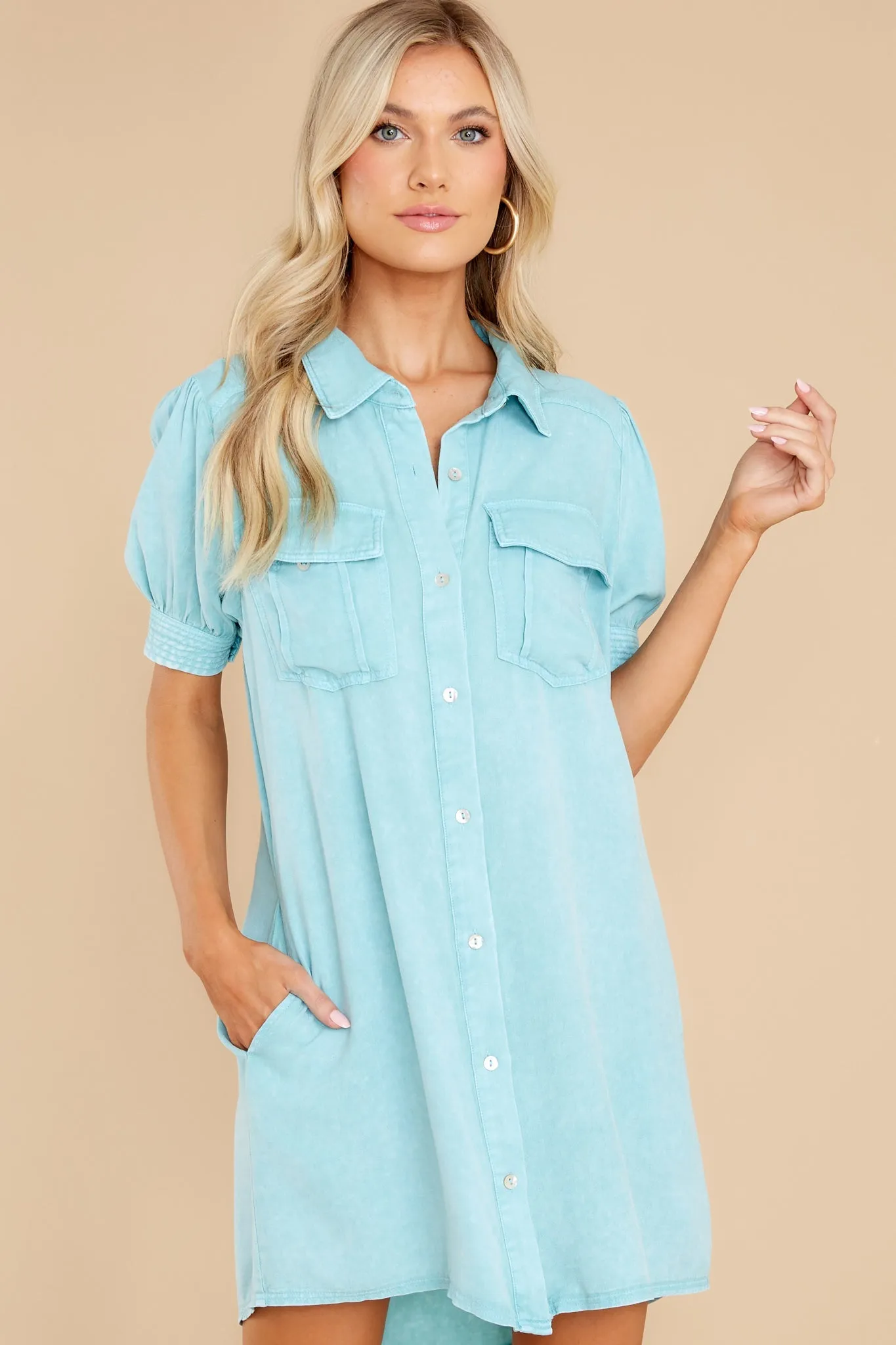 Gotta Have It Bright Turquoise Dress