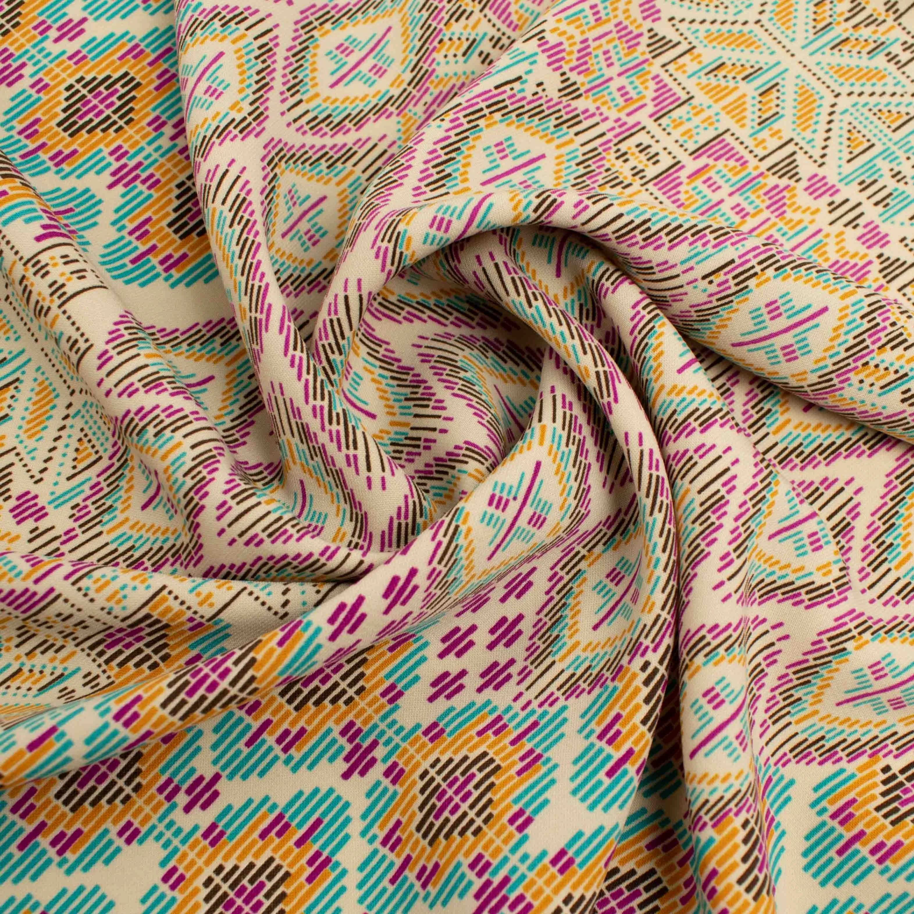 Ice Wash Prints Boho Geometric Beige