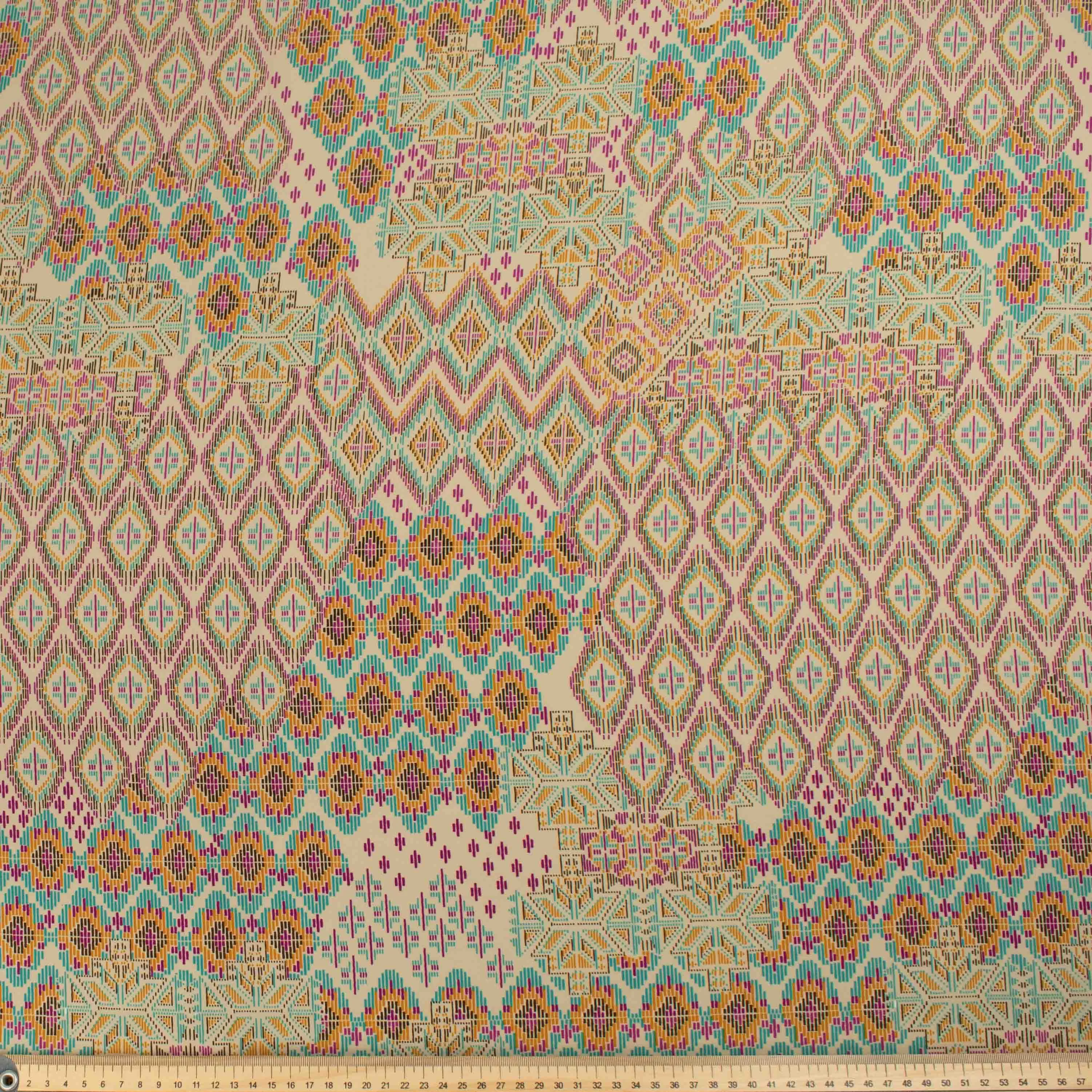 Ice Wash Prints Boho Geometric Beige