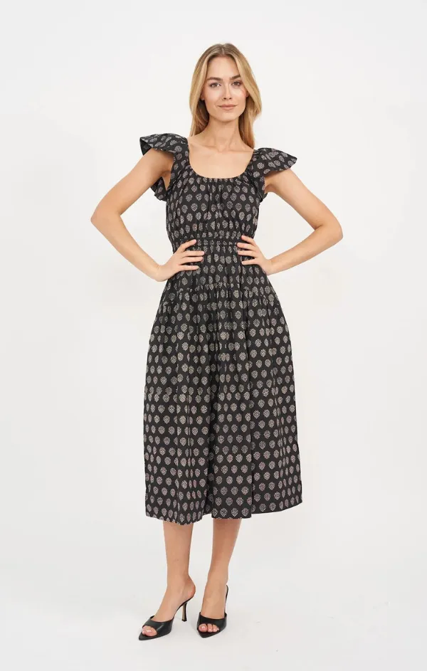 Jane Dress in Black Meadow