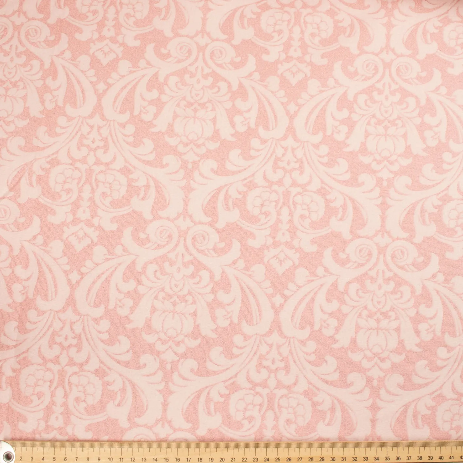 Japanese Printed Cotton Design-55 Light Pink Baroque Flowers on Dusty Pink