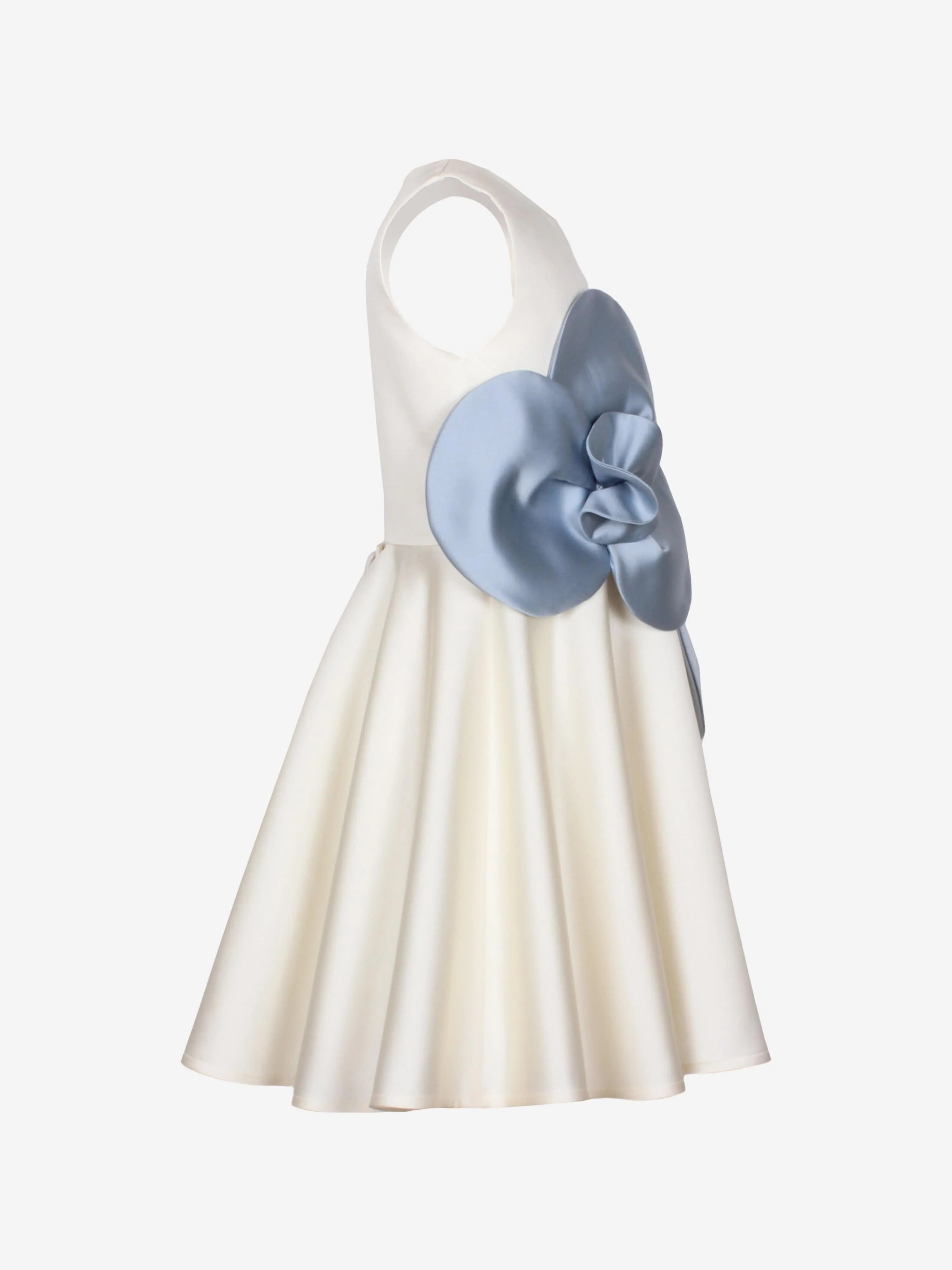 Jessie And James Girls Satin Flower Dress in Multicolour