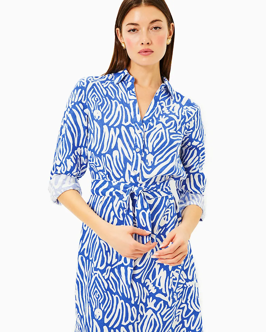 Millicent Linen Maxi Shirtdress