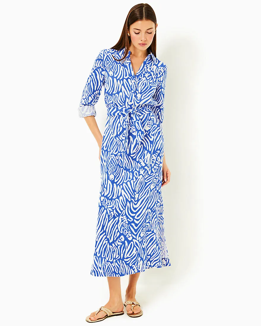 Millicent Linen Maxi Shirtdress