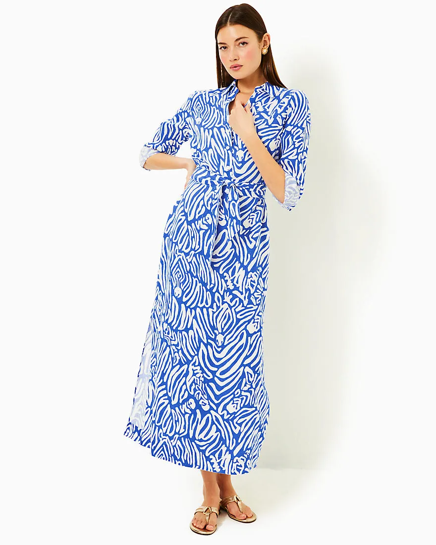 Millicent Linen Maxi Shirtdress