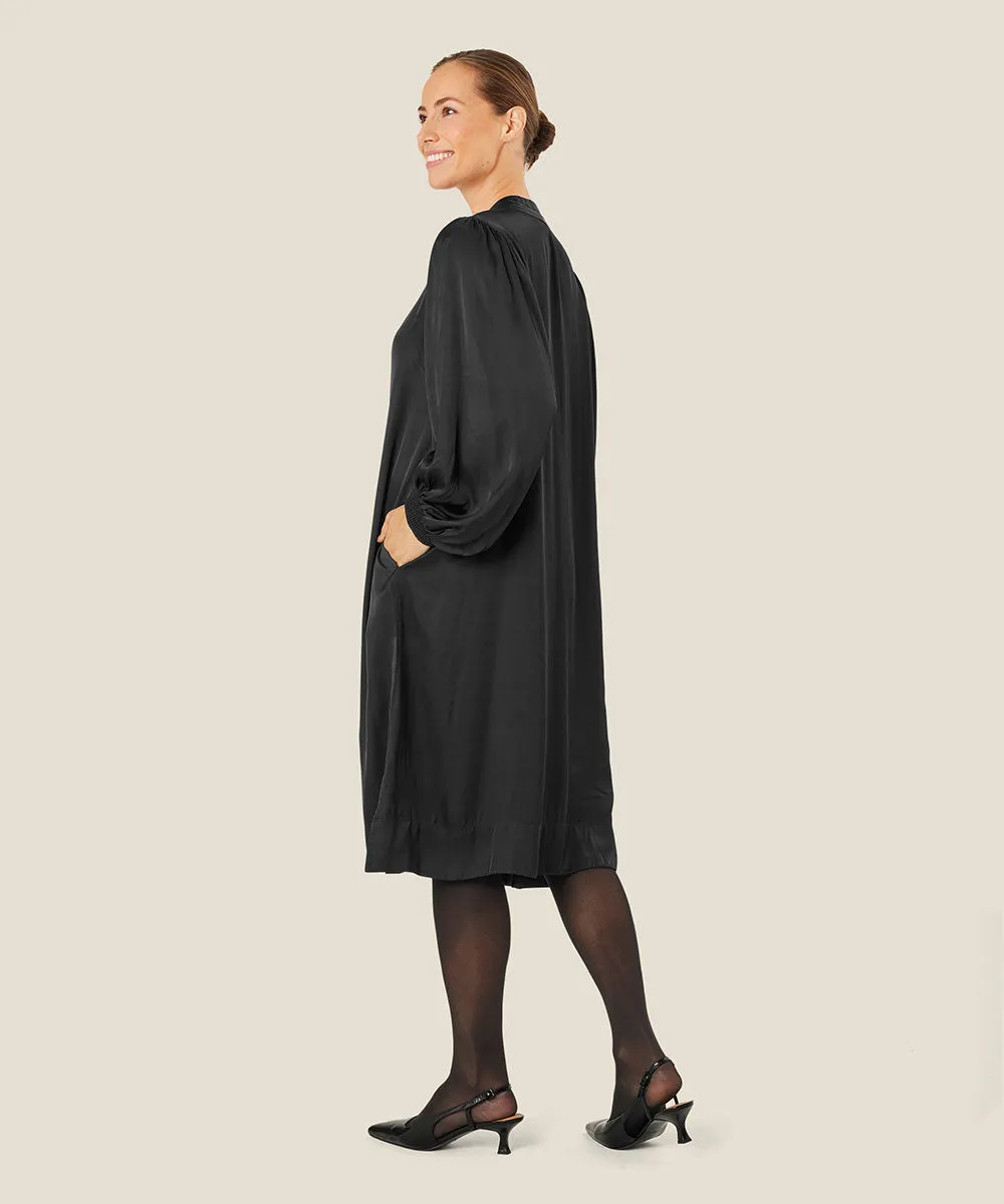 Nalo Smock-Sleeve Midi Dress