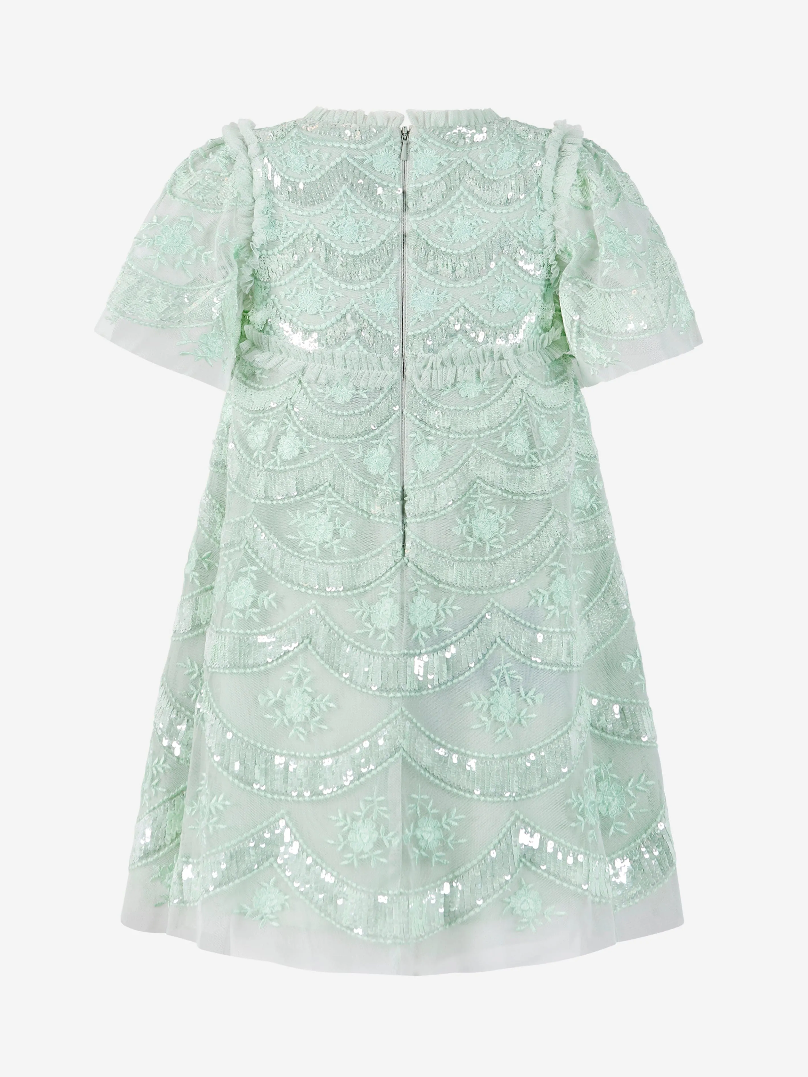 Needle & Thread Girls Fifi Dress in Green