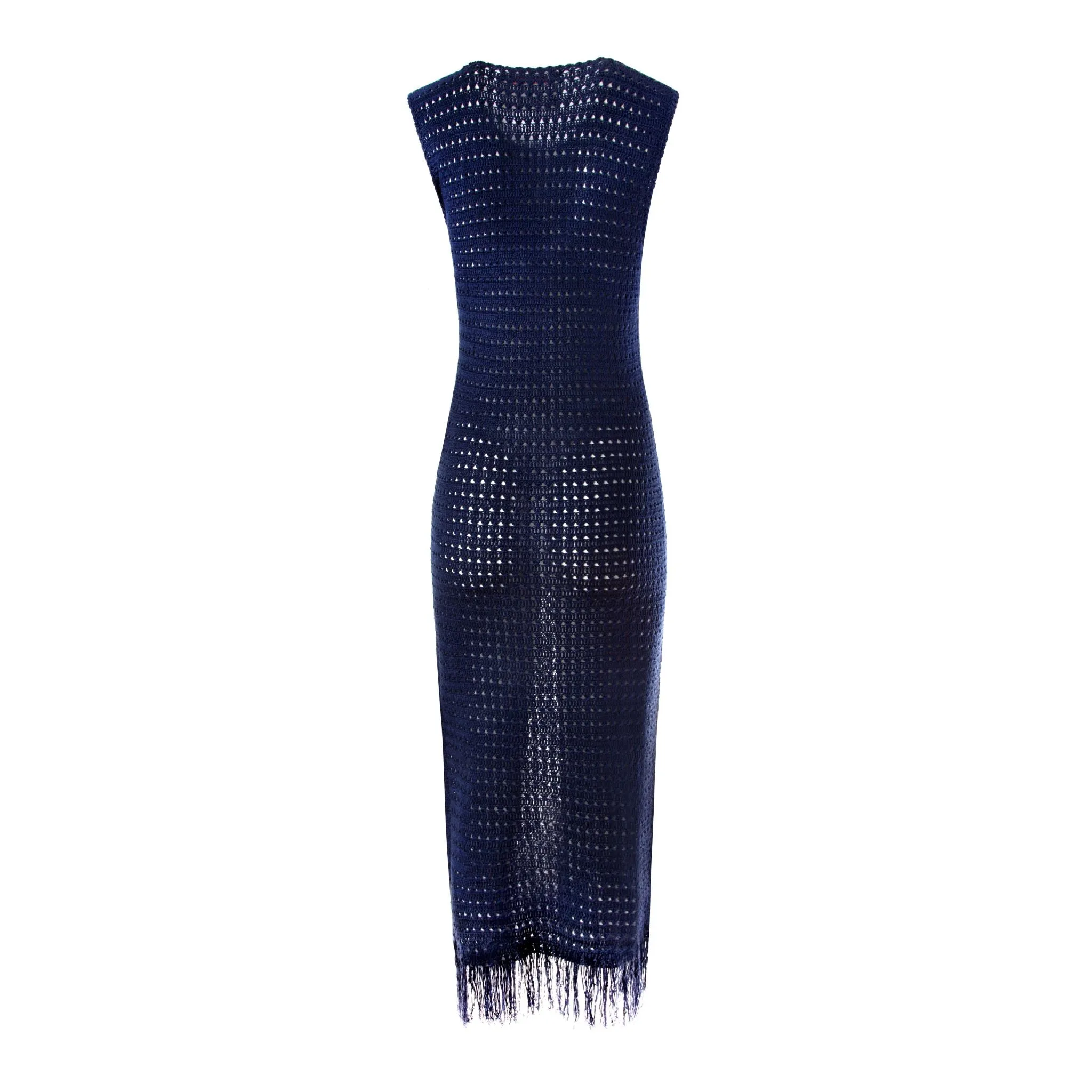 Patri Blue Hand Crochet Dress