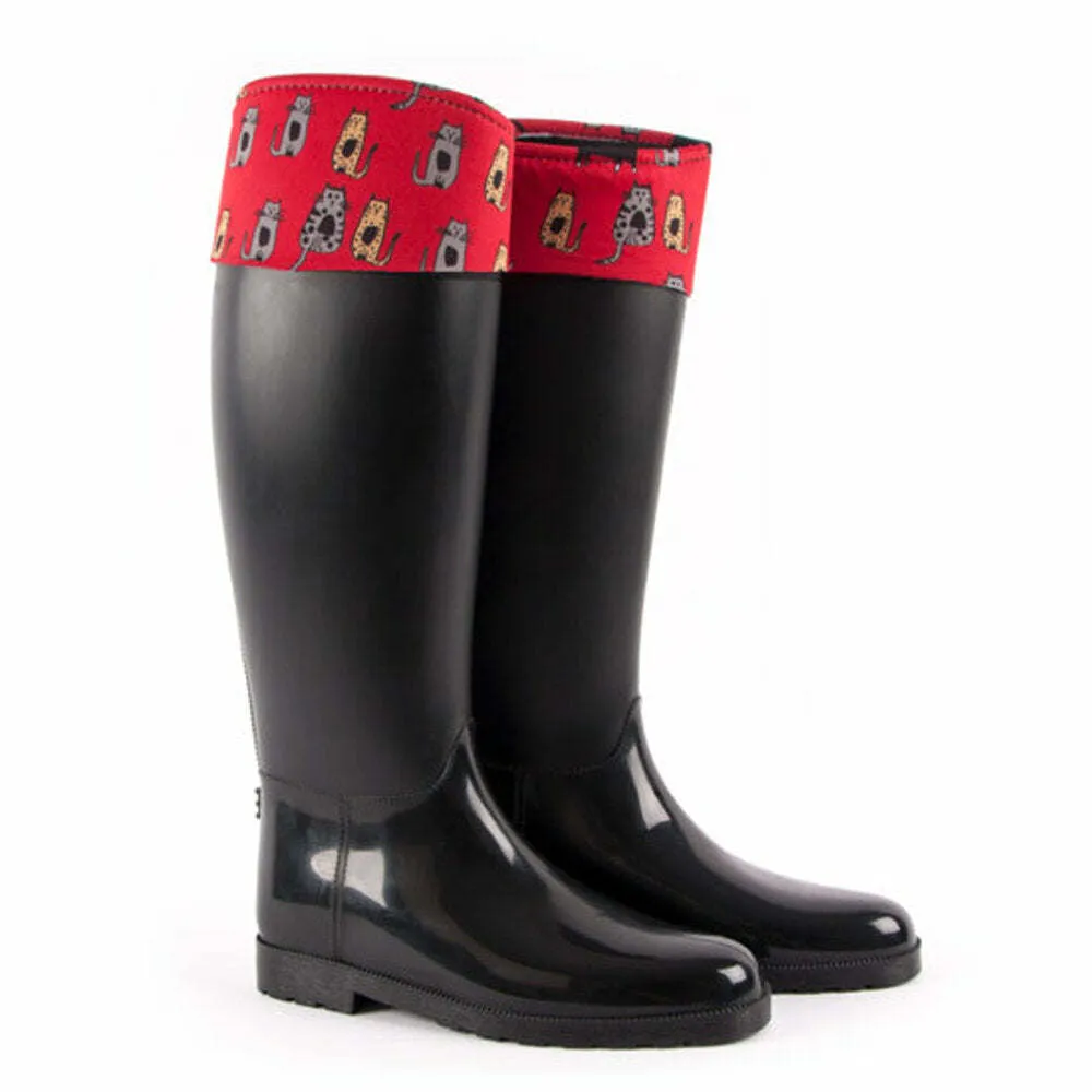 Rain Boots With a Cat Line Design