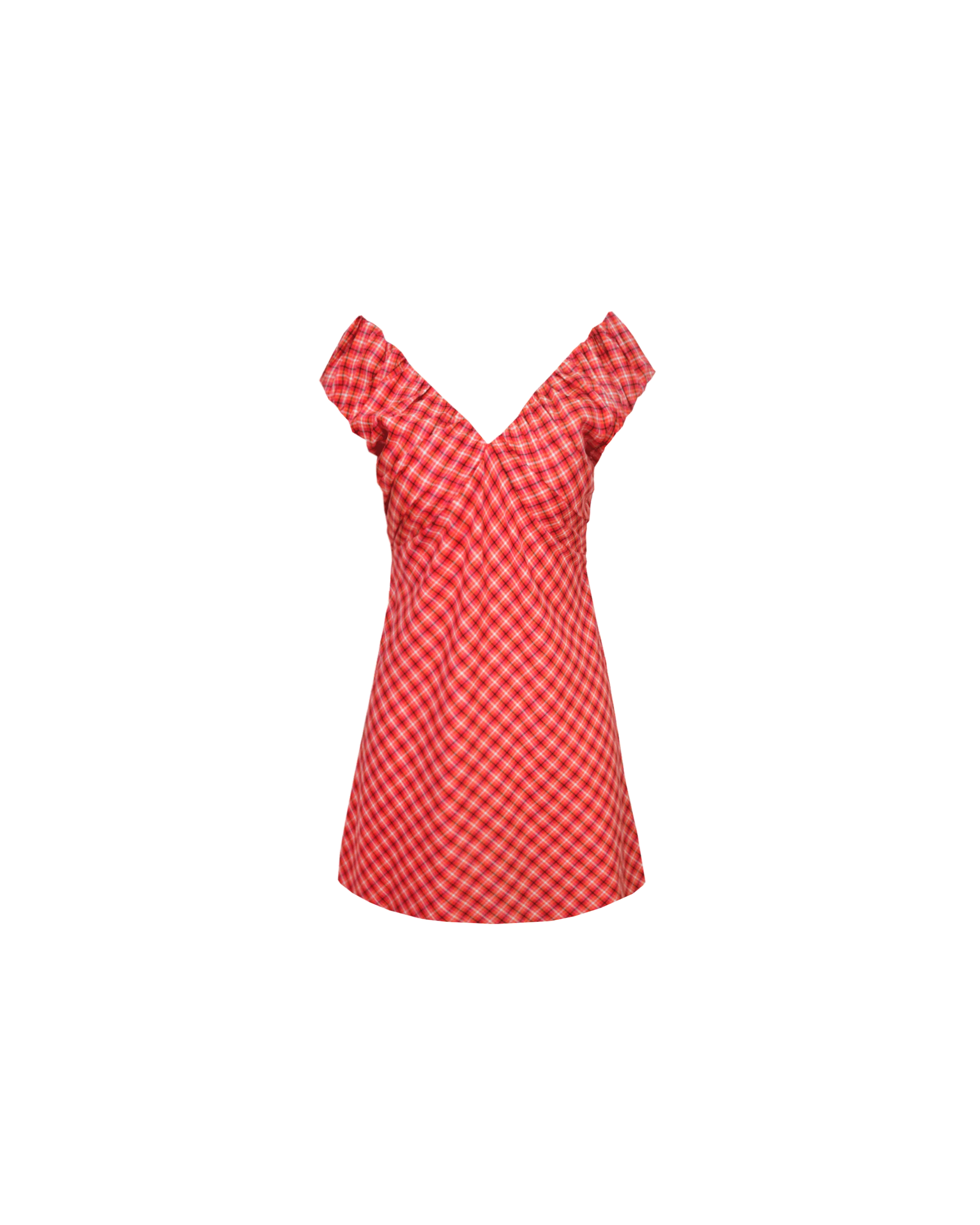 RAQUEL MINI DRESS RED TARTAN