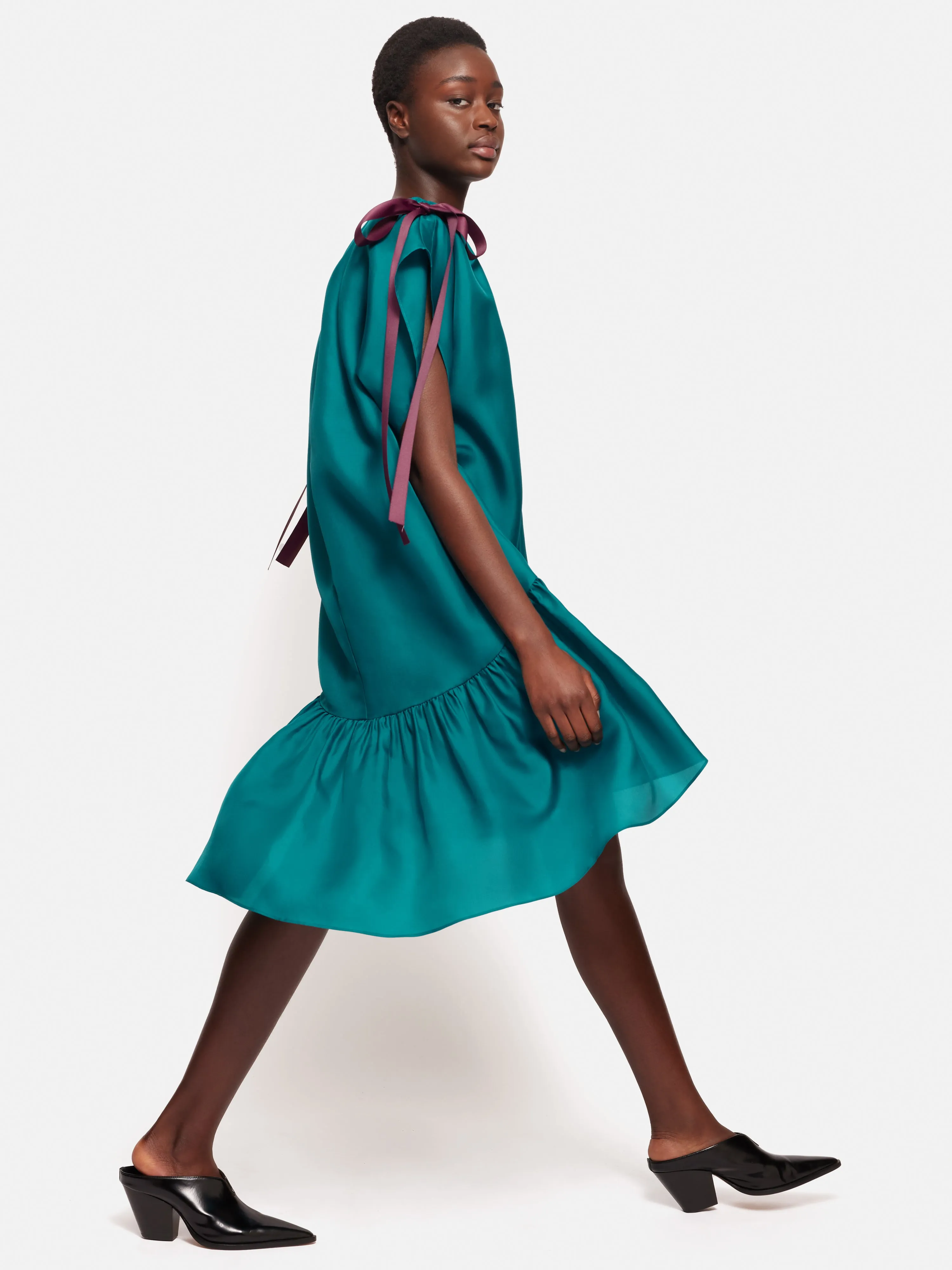 Roksanda Silk Gazar Dress | Teal