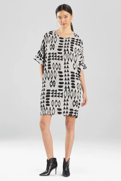 Samarkand-Fluid Crepe T-Shirt Dress