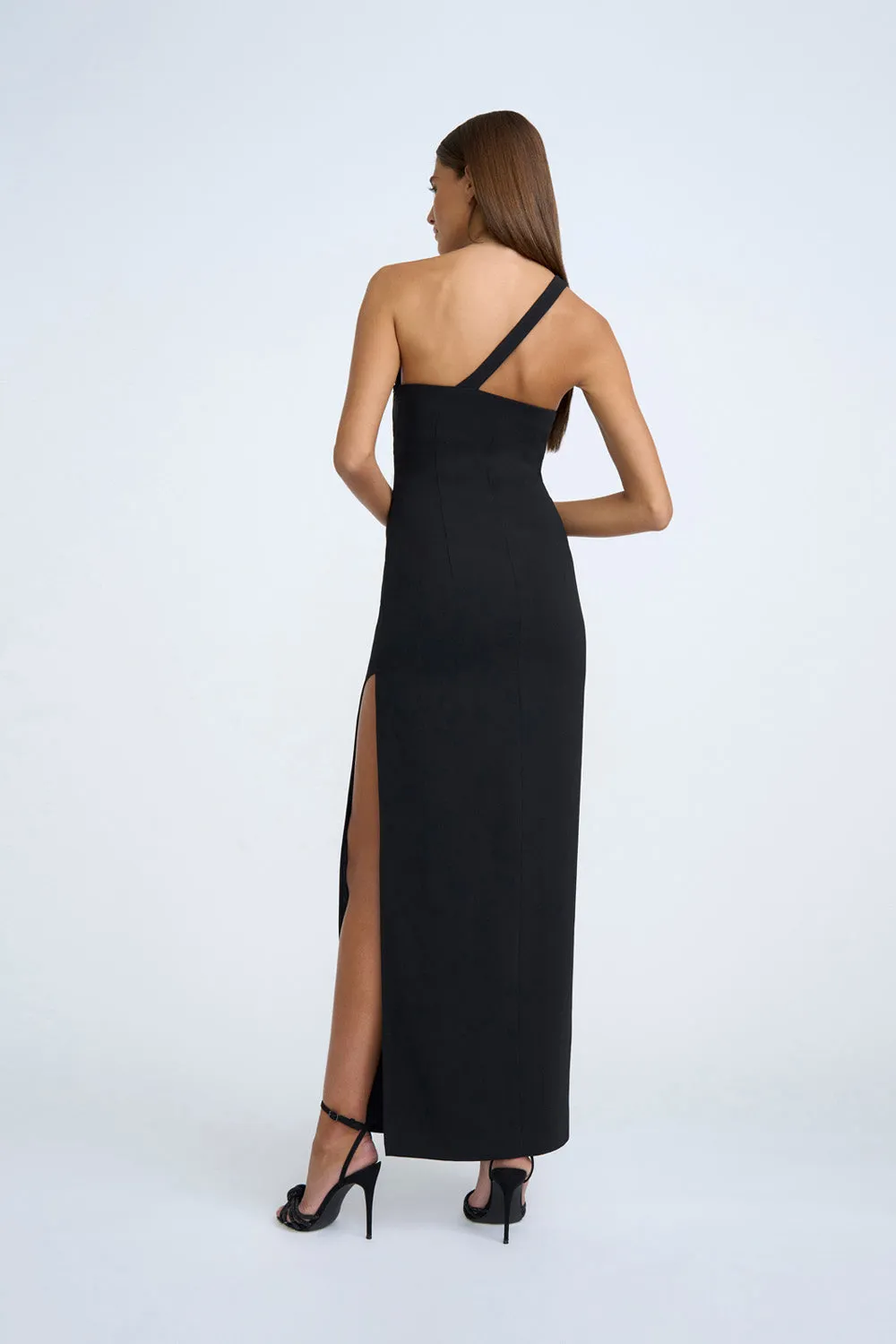 Sharp One Shoulder Dress | Final Sale - Black