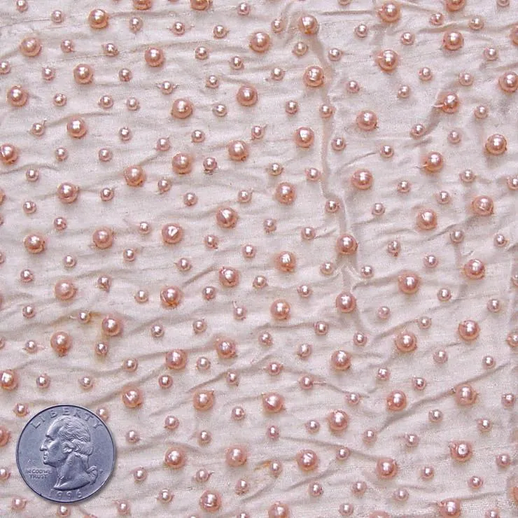 Silk Beaded Pearls Shantung