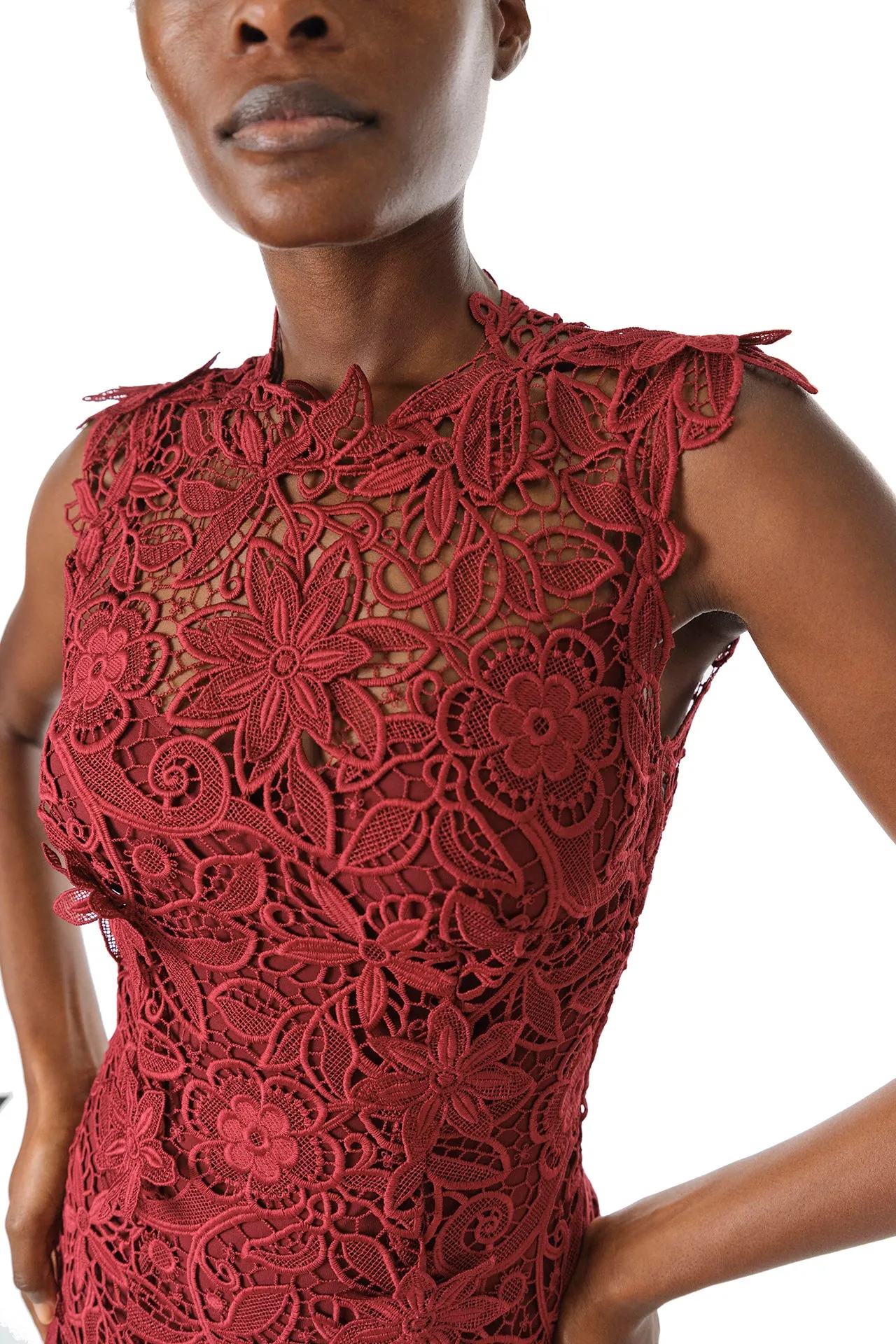 Sleeveless Lace Sheath