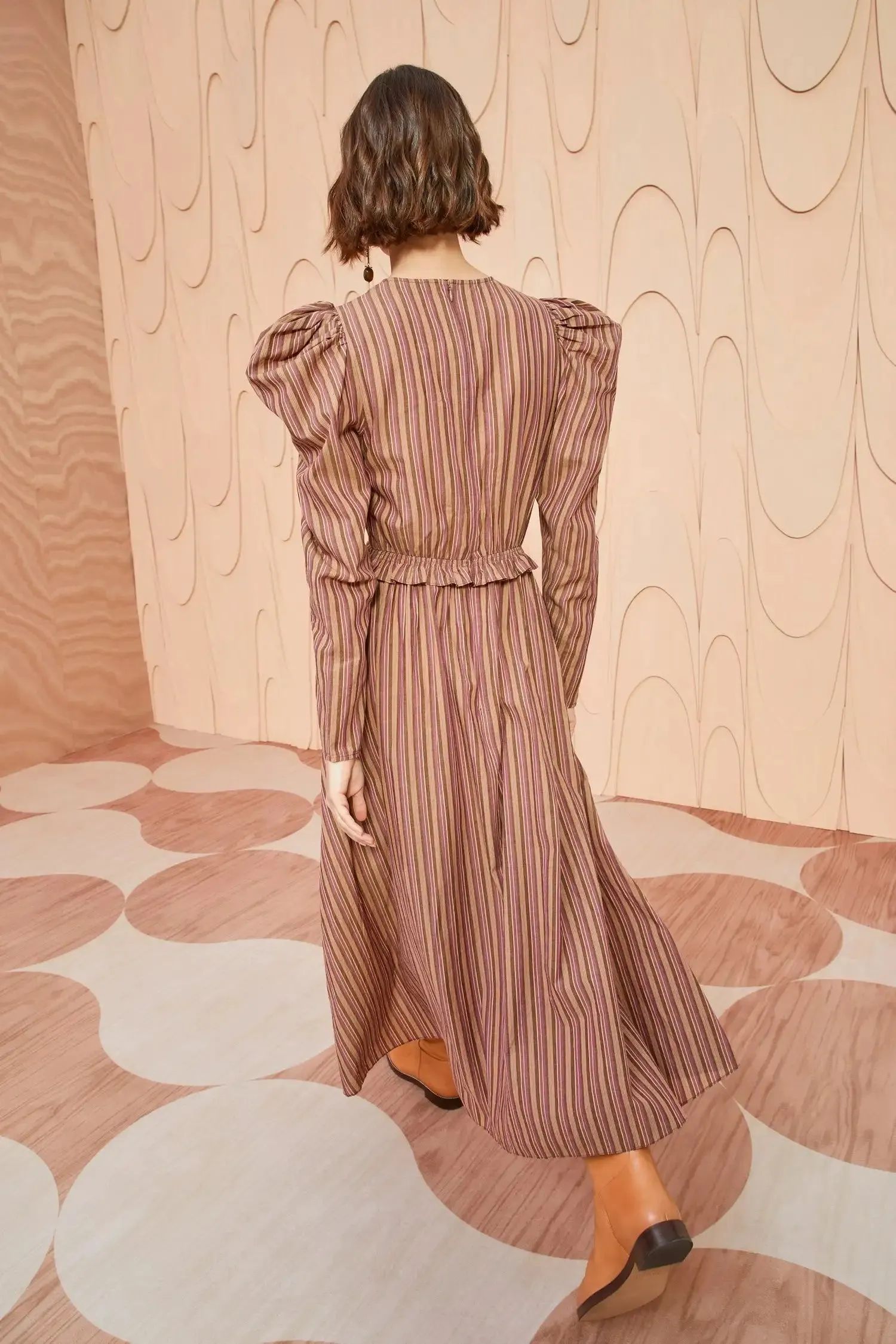 Striped Long Mod-West Banquet Dress