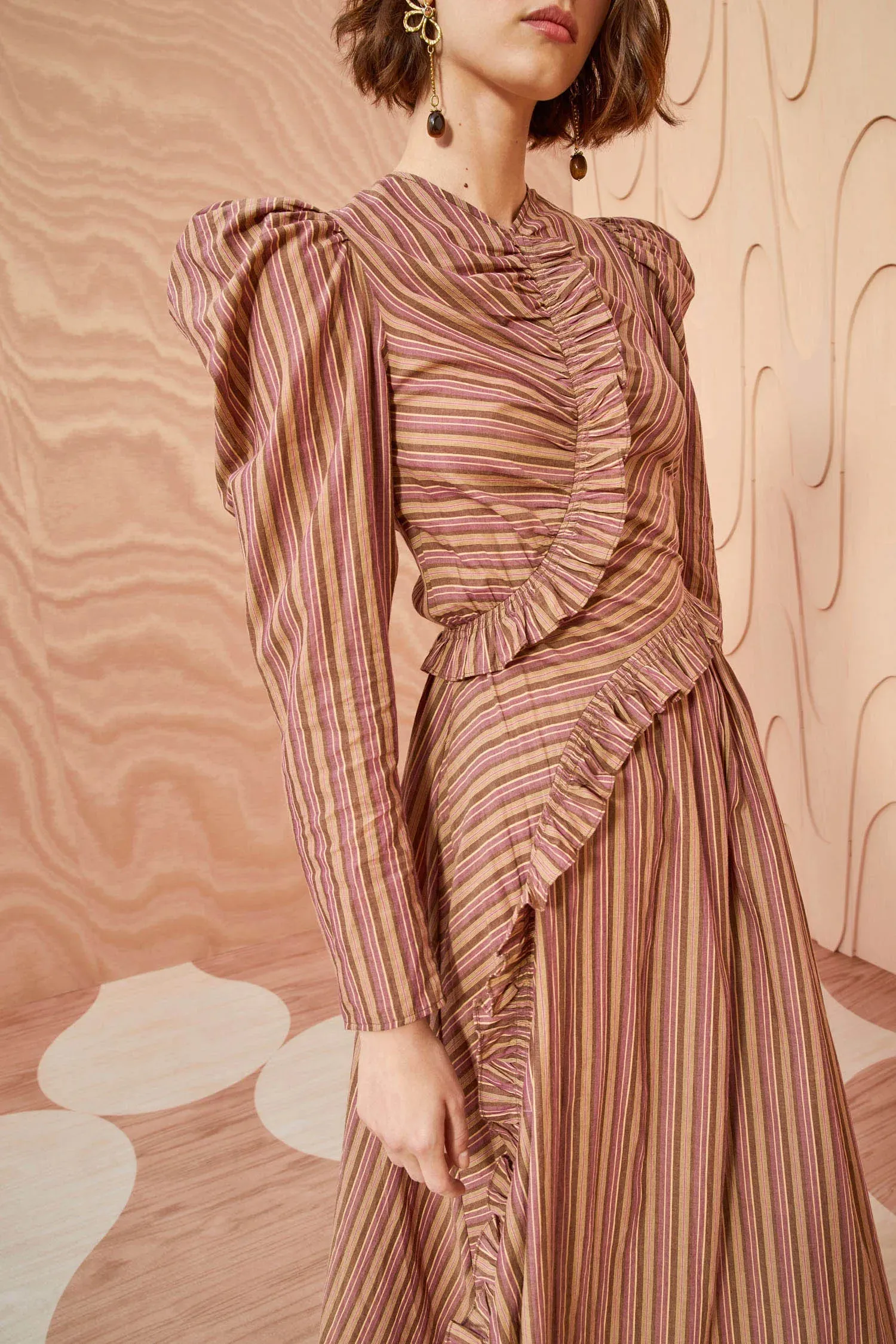 Striped Long Mod-West Banquet Dress