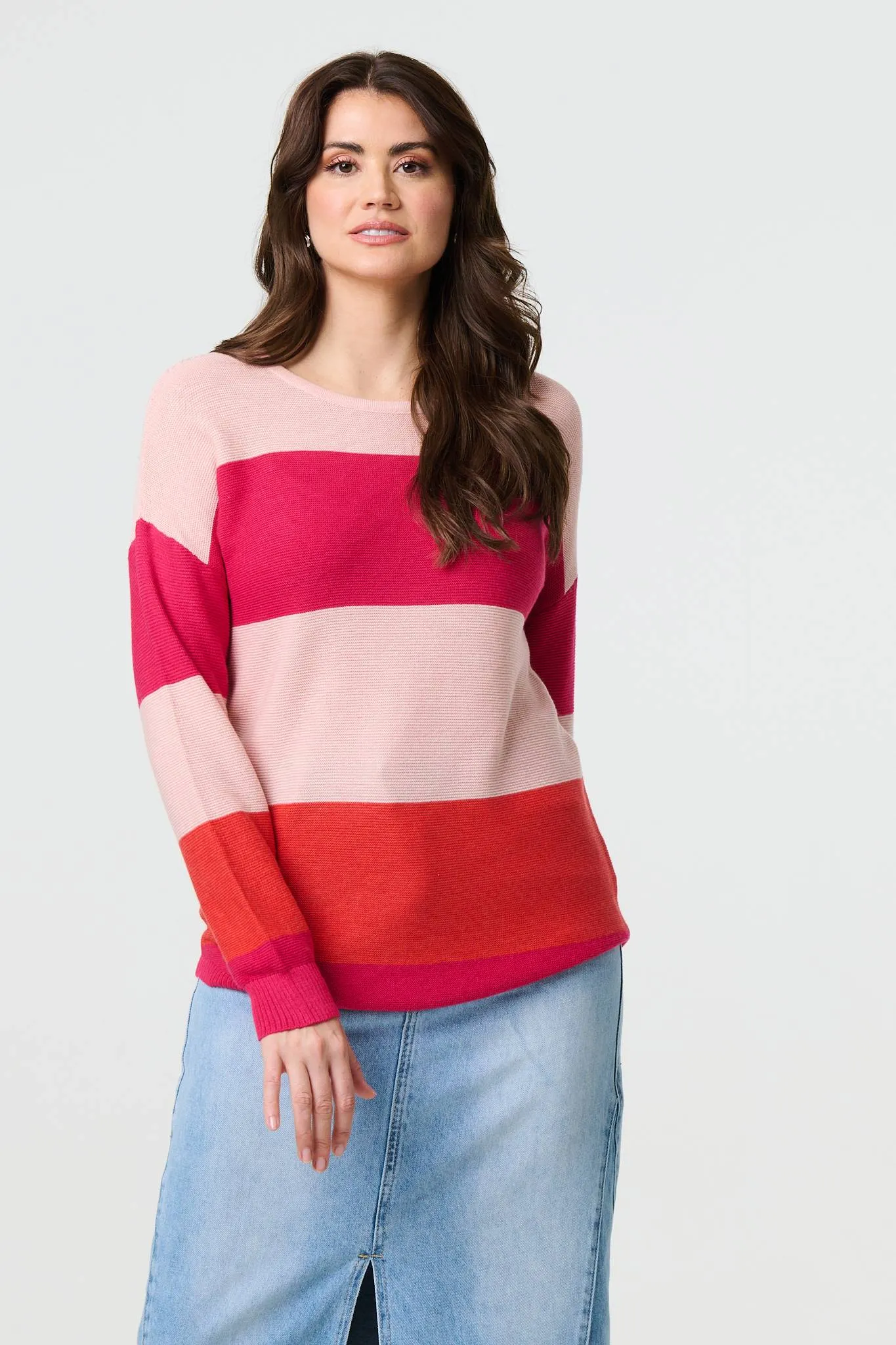 Striped Relaxed Knit Pullover