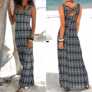 Summer Bohemian Print Long Dress