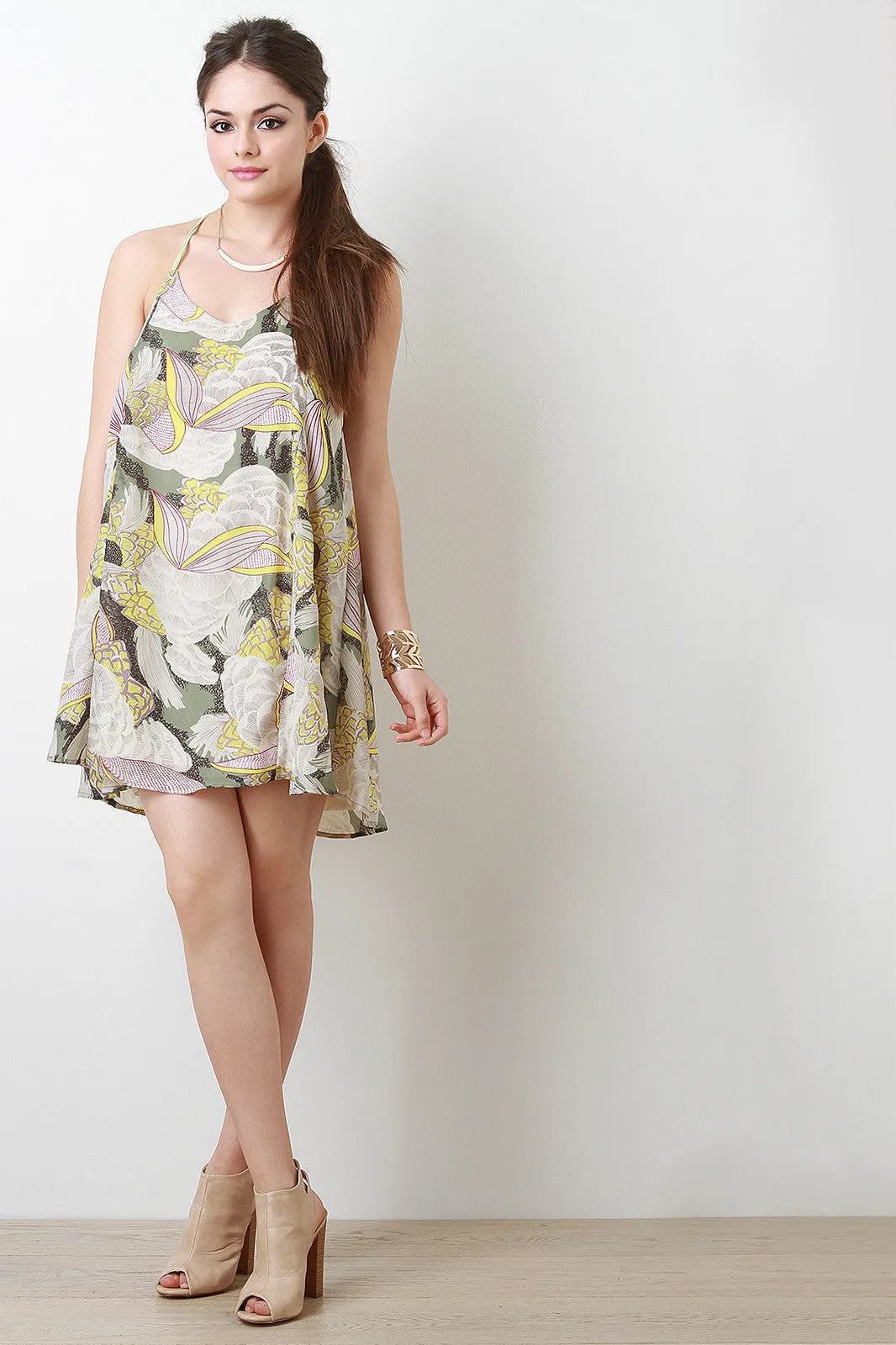 Tropical Sleeveless Dress