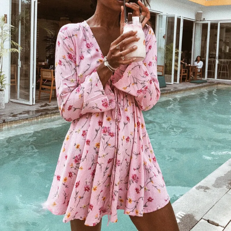 VenusFox Summer Floral Print Dress