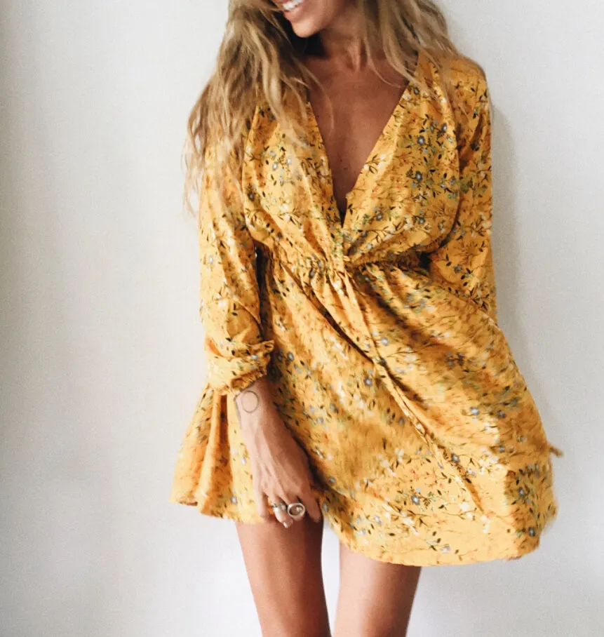 VenusFox Summer Floral Print Dress