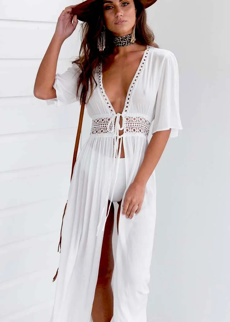 VenusFox Women Summer Bikini Boho Beach Dress