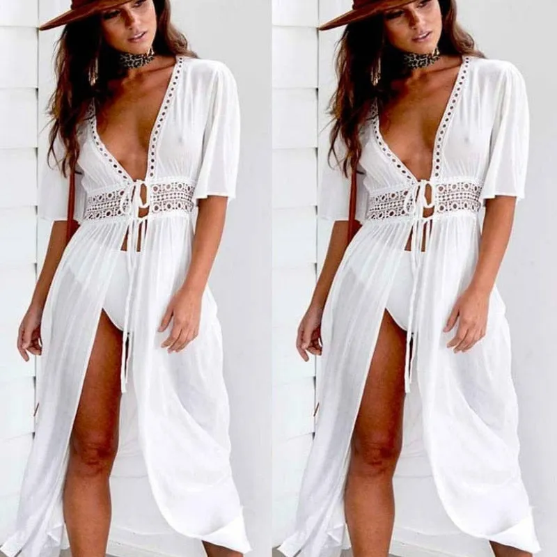 VenusFox Women Summer Bikini Boho Beach Dress