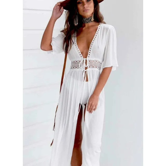 VenusFox Women Summer Bikini Boho Beach Dress